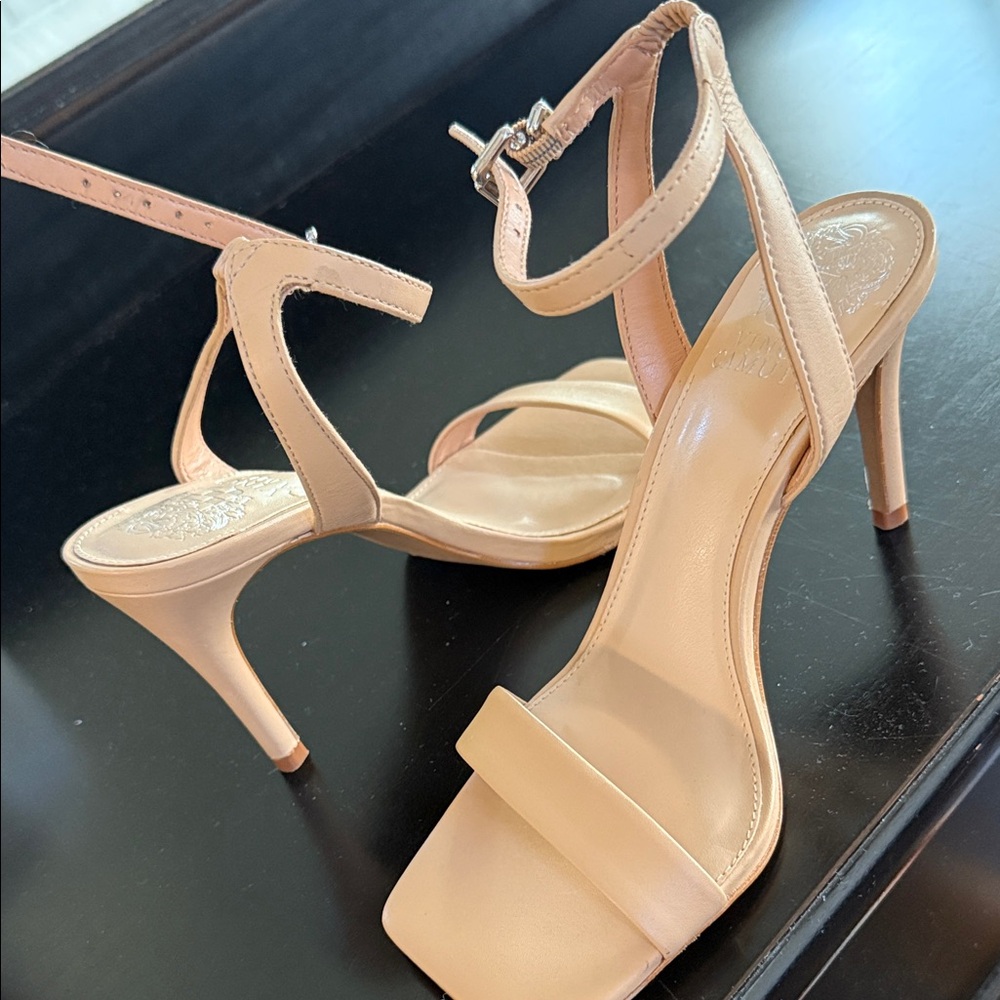 Vince Camuto Nude Strappy Heels